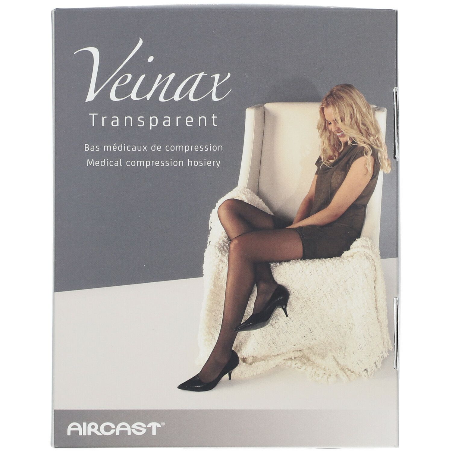 Veinax Mi-Bas Genou Transparent Noir Class 2 Taille 2