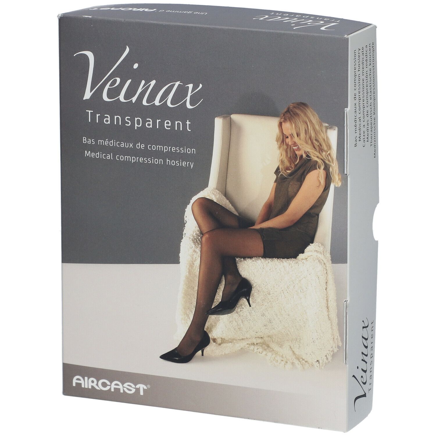 Veinax Mi-Bas Genou Transparent Noir Classe 2 Taille 3