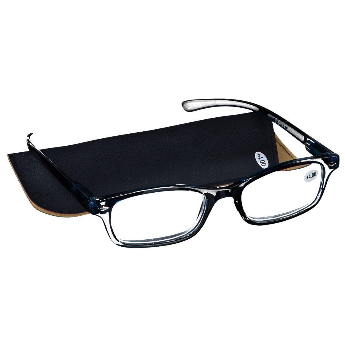 pharmaGLASSES® Lunettes de lecture Bleu +4.00