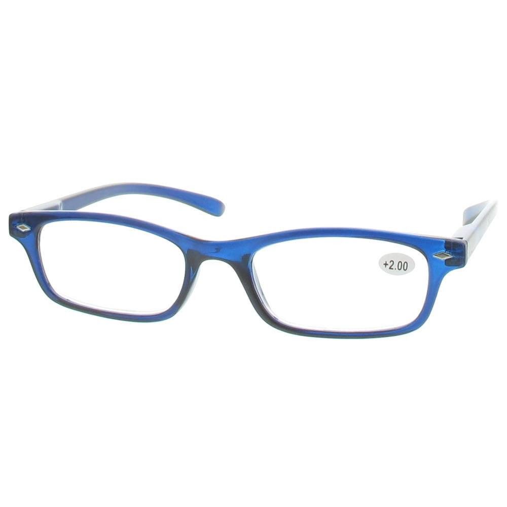 pharmaGLASSES® Lunettes de lecture Bleu +2.00