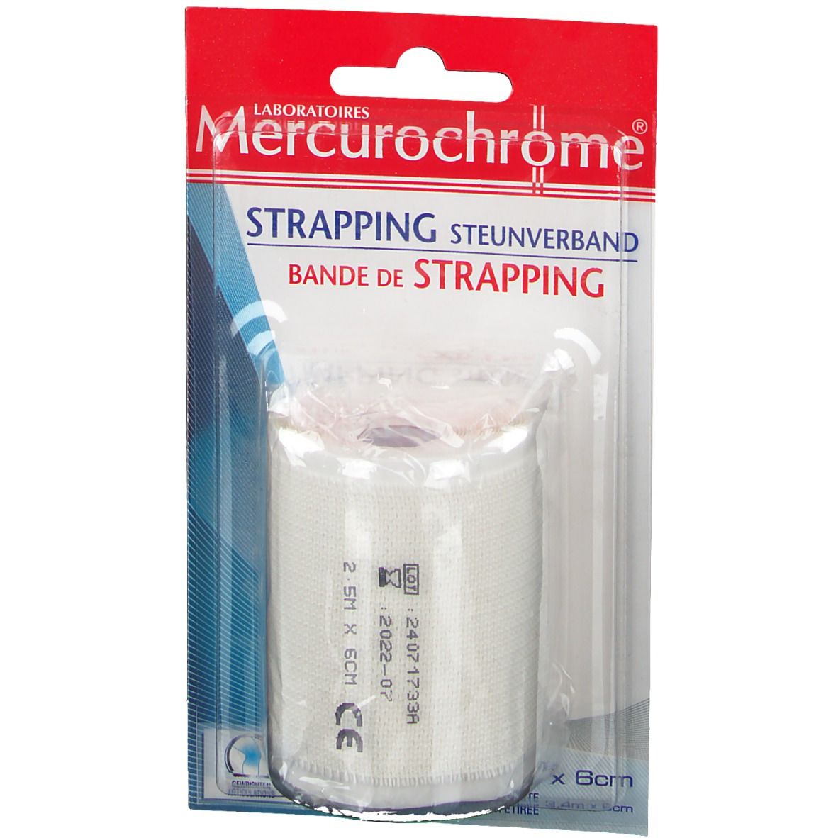 Mercurochrome® Bande de strapping 2,5 m x 6 cm