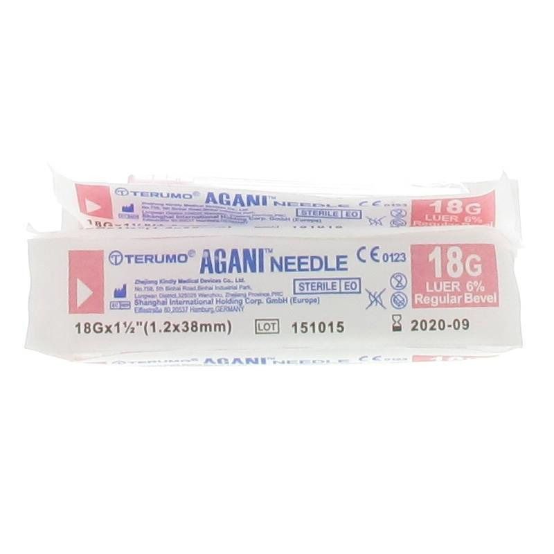 Terumo® Agani™ Aiguille 18G 1 1/2 RB (1,2 x 38 mm) Rose