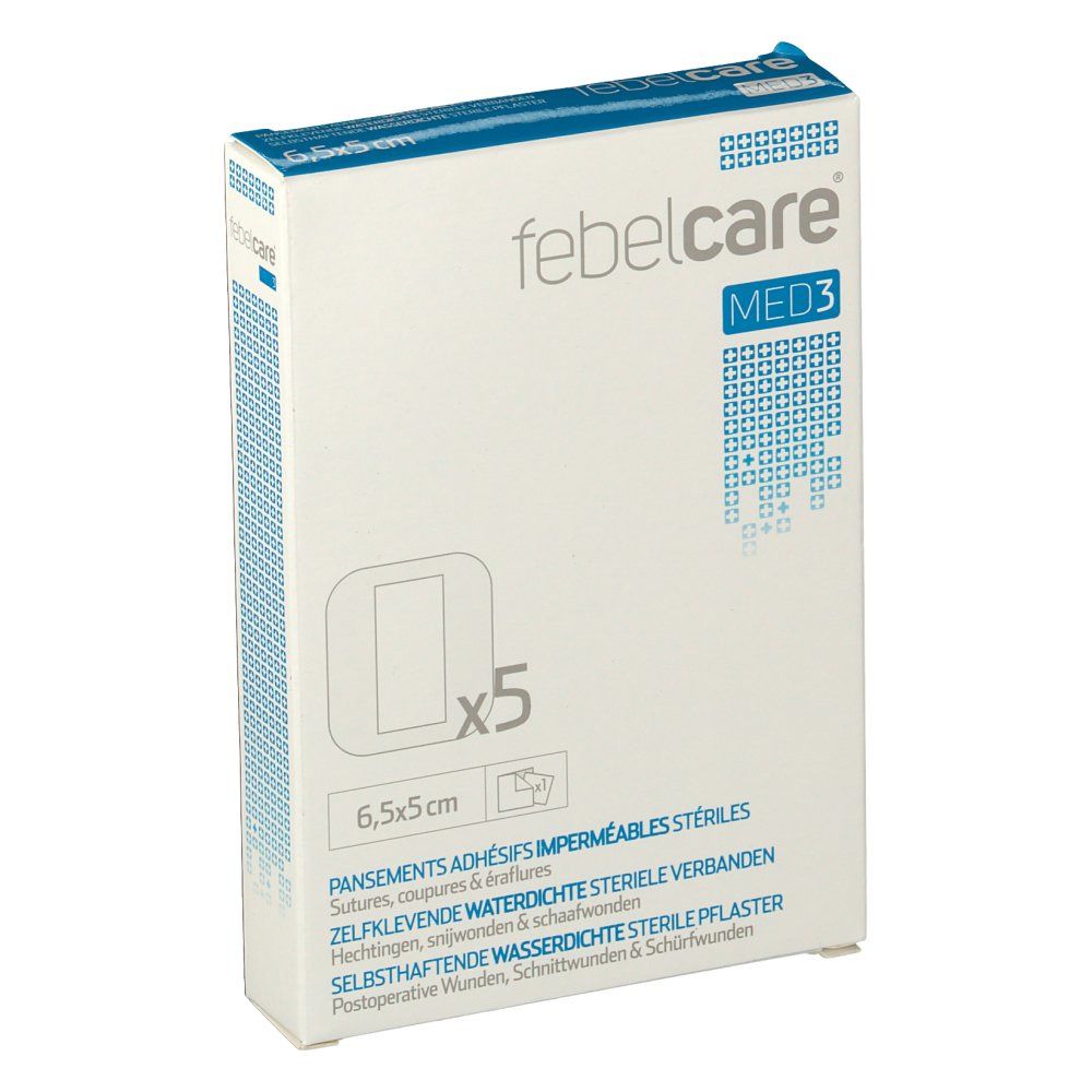 Febelcare Pansement Stérile Adhésif 6,5 x 5 cm