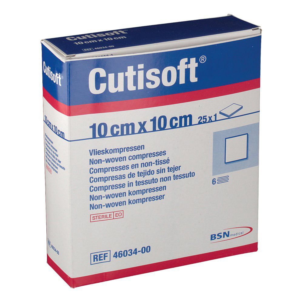 Cutisoft® Compresses en non-tissé Stériles 10 cm x 10 cm