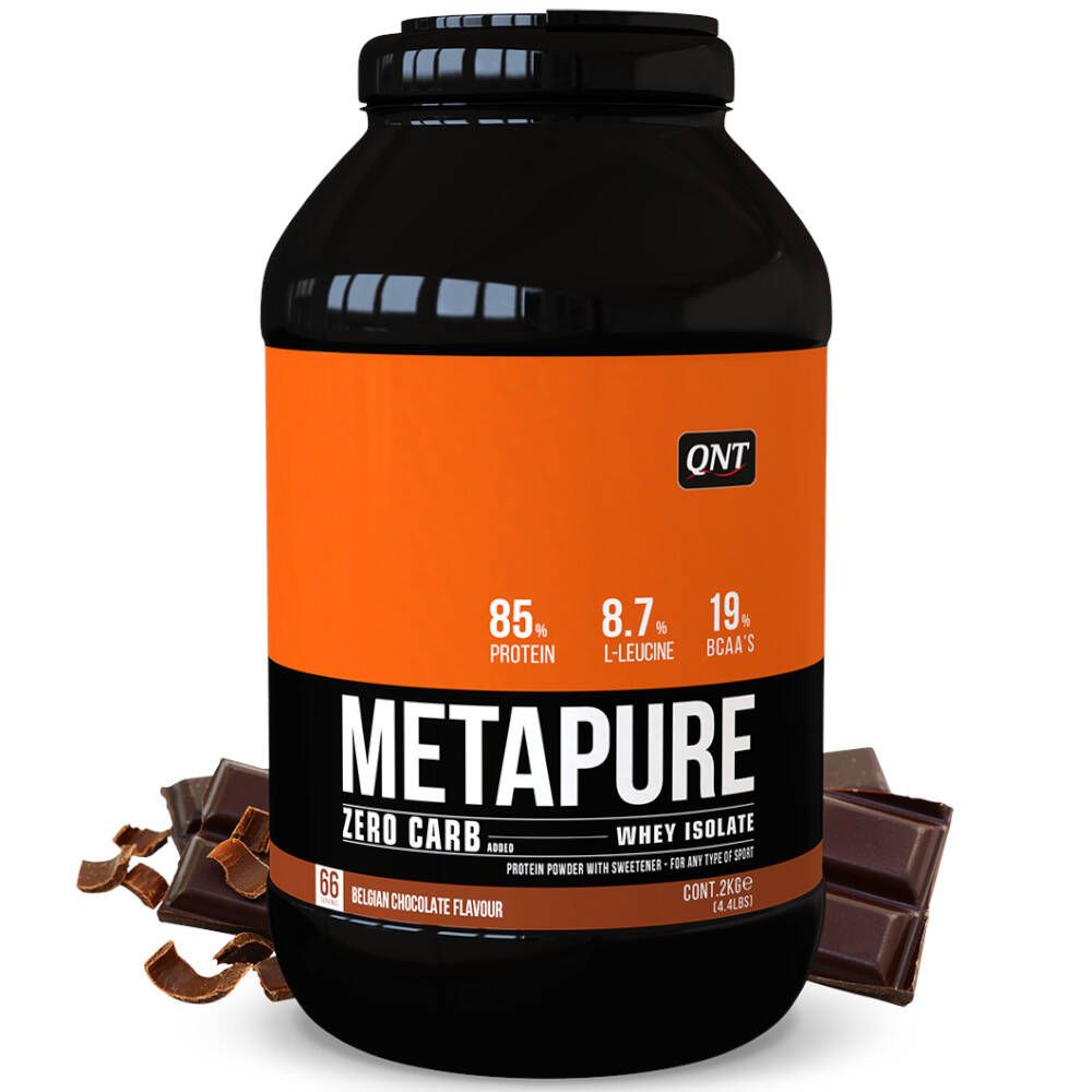 QNT Metapure Whey protein isolate Zero Carb Chocolat Belge