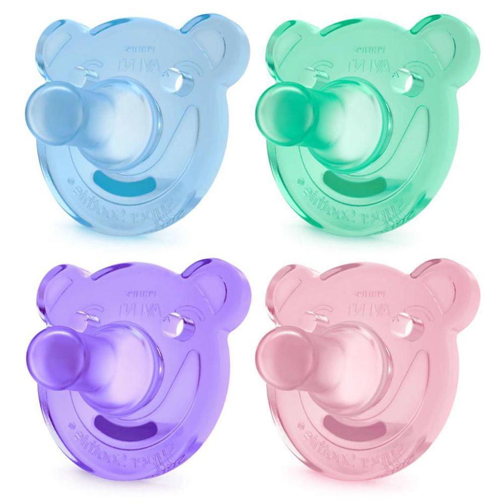 BOMEDYS Avent Sucette Soothie Silicone +3 mois (Couleur non sélectionnable)