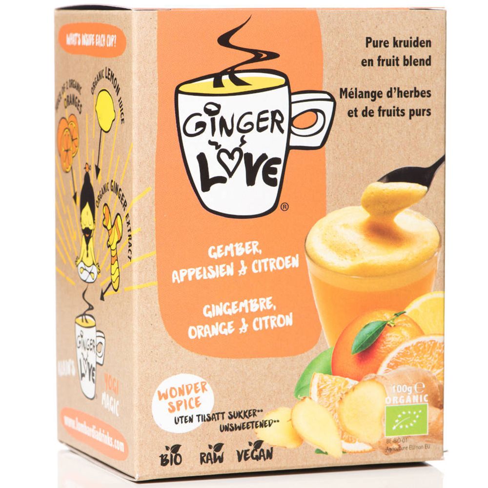 GingerLove Bio Thé Gingembre, Orange & Citron