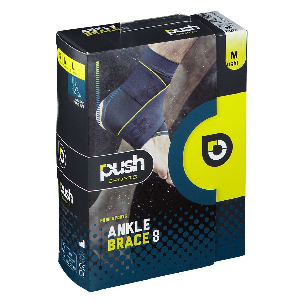 Push Sports Ankle Brace 8 Chevillière droite Medium