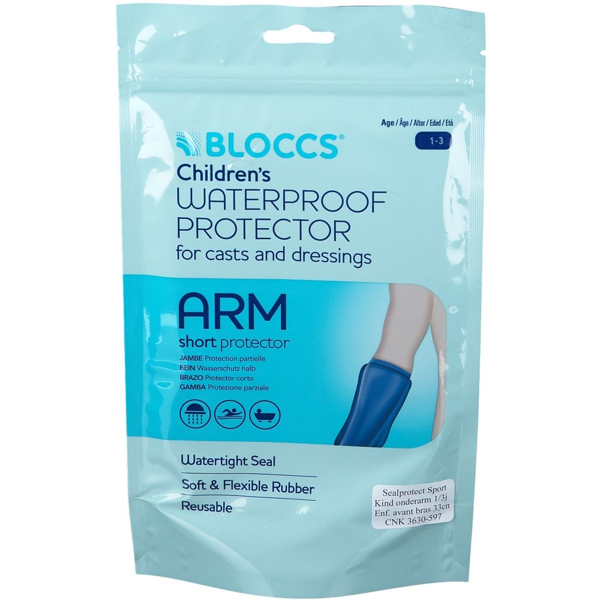Bloccs Protection waterproof plâtre imperméable pour les enfants Avant-bras