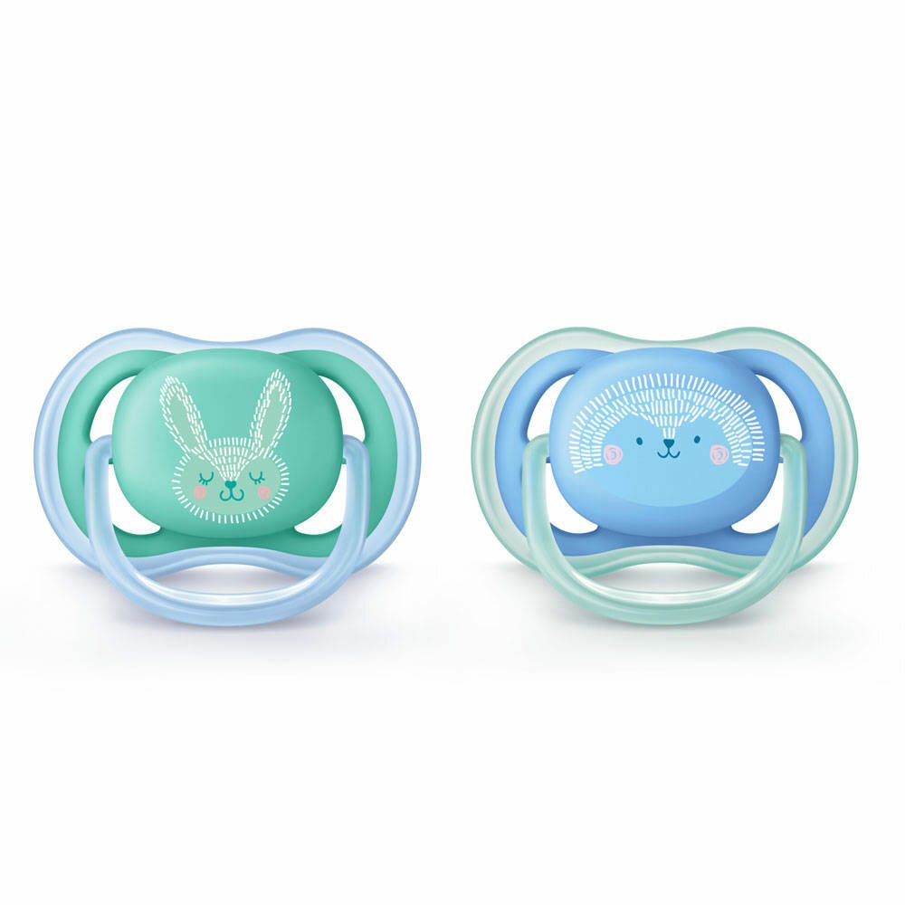 Avent Sucette Ultra air Silicone Boy Deco 6-18 mois