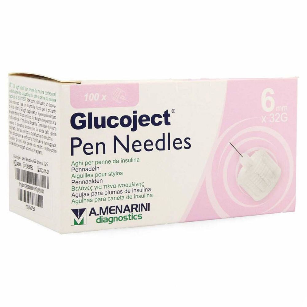 Glucoject® Aiguilles pour stylos 6 mm x 32G