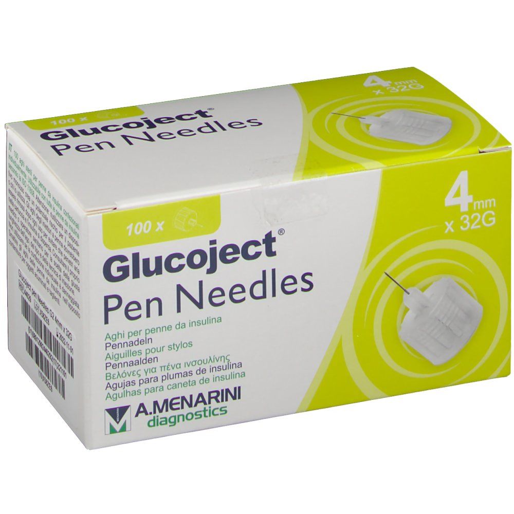 Glucoject® Aiguilles pour stylos 4 mm x 32G