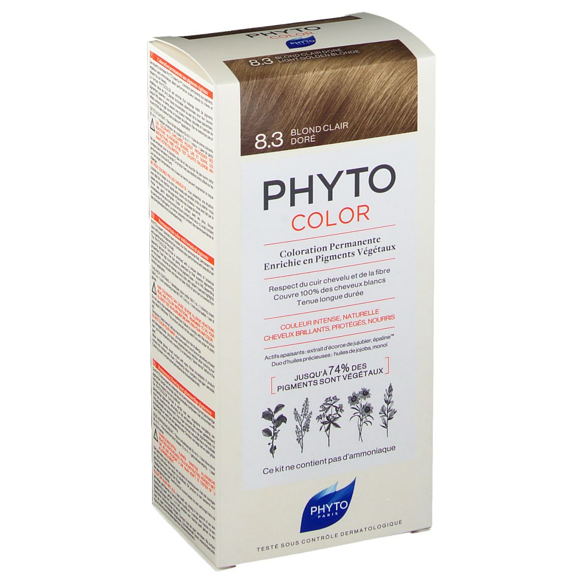 Phyto Phytocolor Coloration permanente 8.3 Blond clair doré
