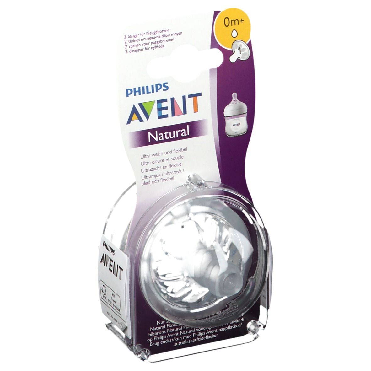 Philips Avent Natural Biberon en verre 0+ mois