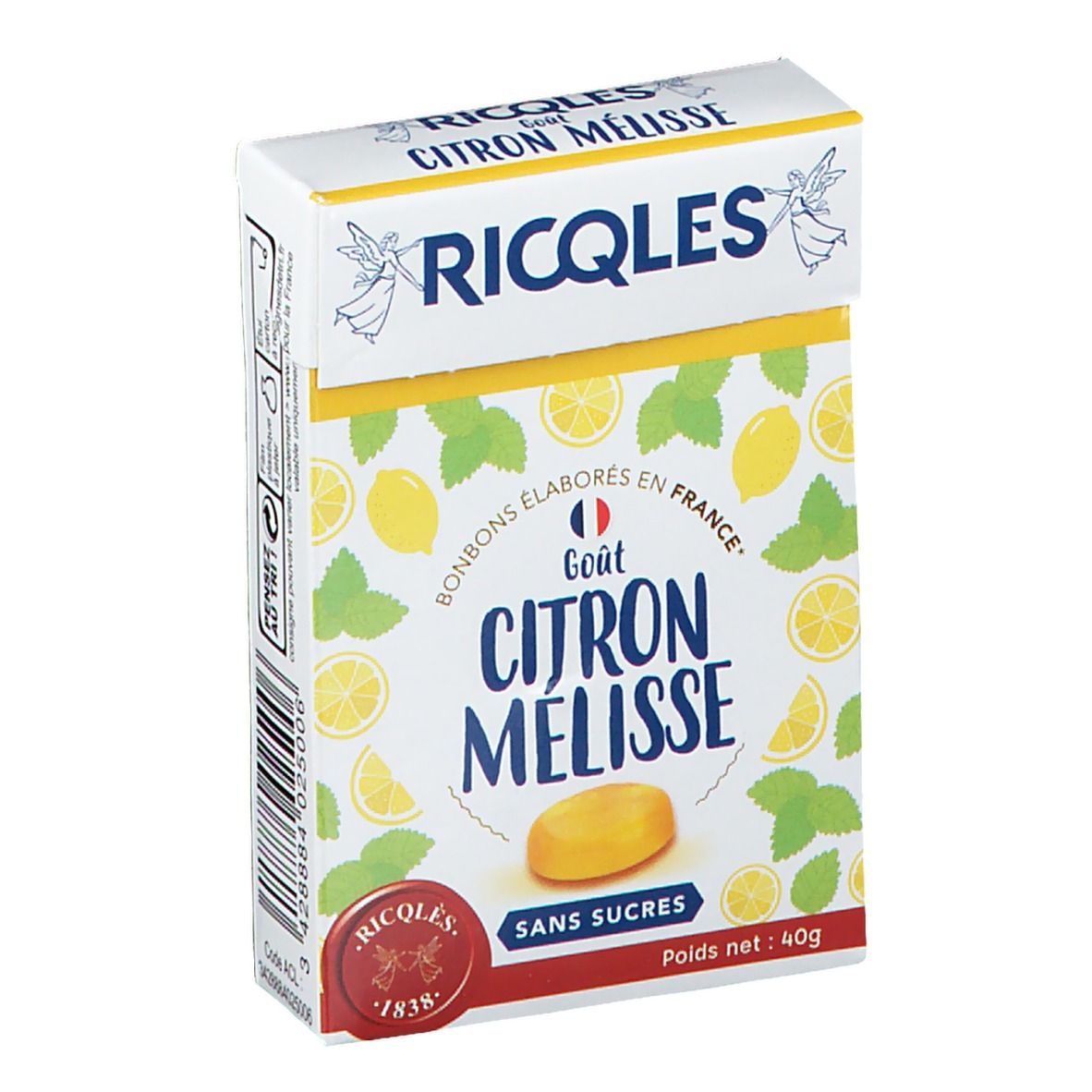 Ricqles Bonbons sans sucre Citron Melisse