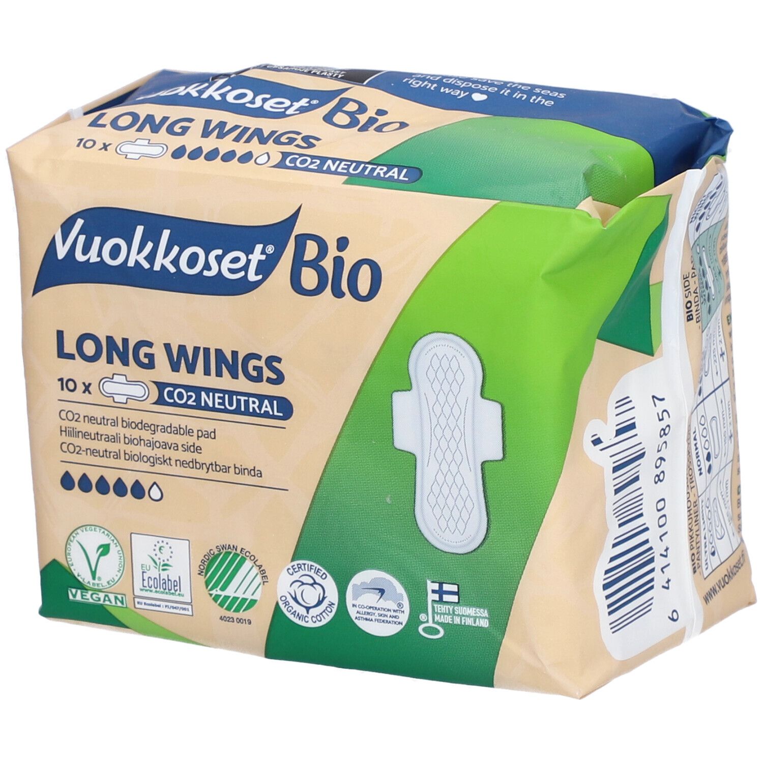 Vuokkoset® 100% Bio Long Wings