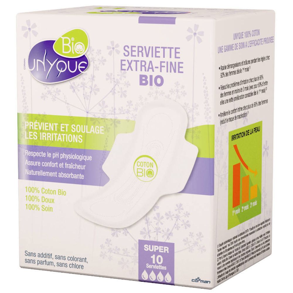 Unyque Serviettes Extra Fine 100% Coton Bio Super
