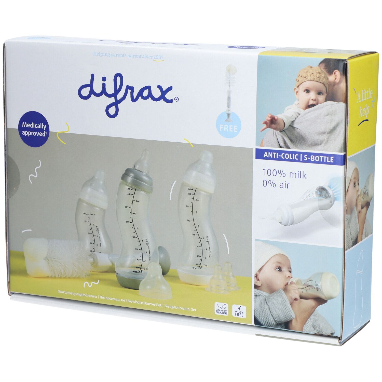 Difrax® Set nouveau-né avec goupillon