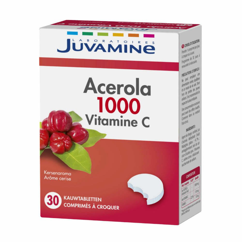 Juvamine Acérola 1000 Vitamine C Goût cerise
