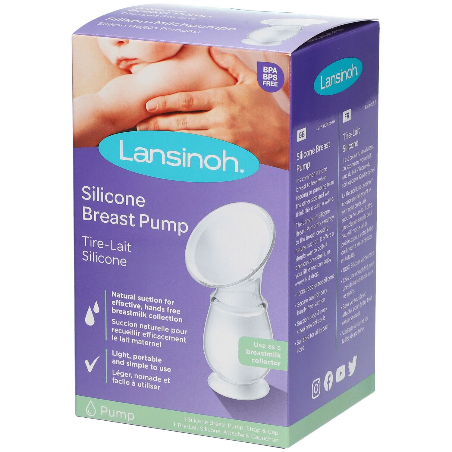 Lansinoh® Tire-lait silicone /Recueil Lait