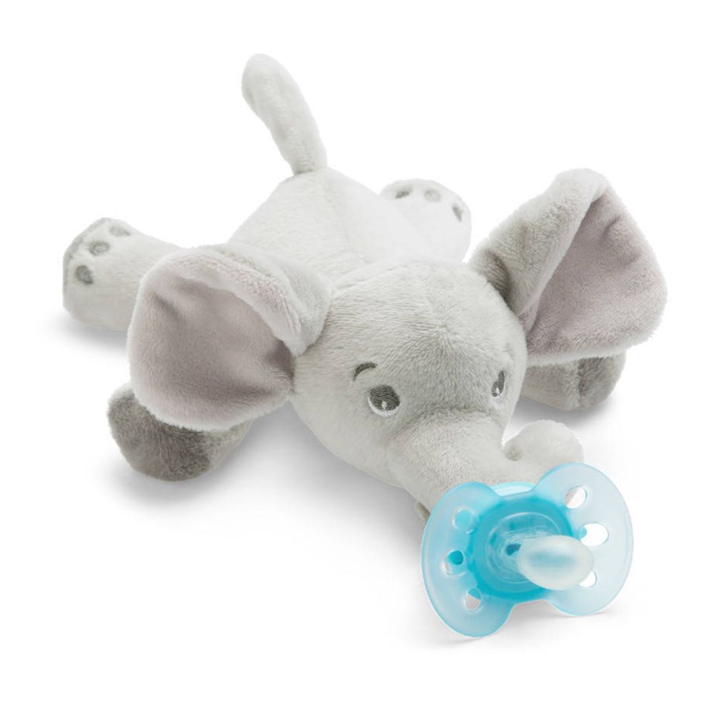 Philips Avent Ultra Soft Snuggles Éléphant avec sucette 0+ mois