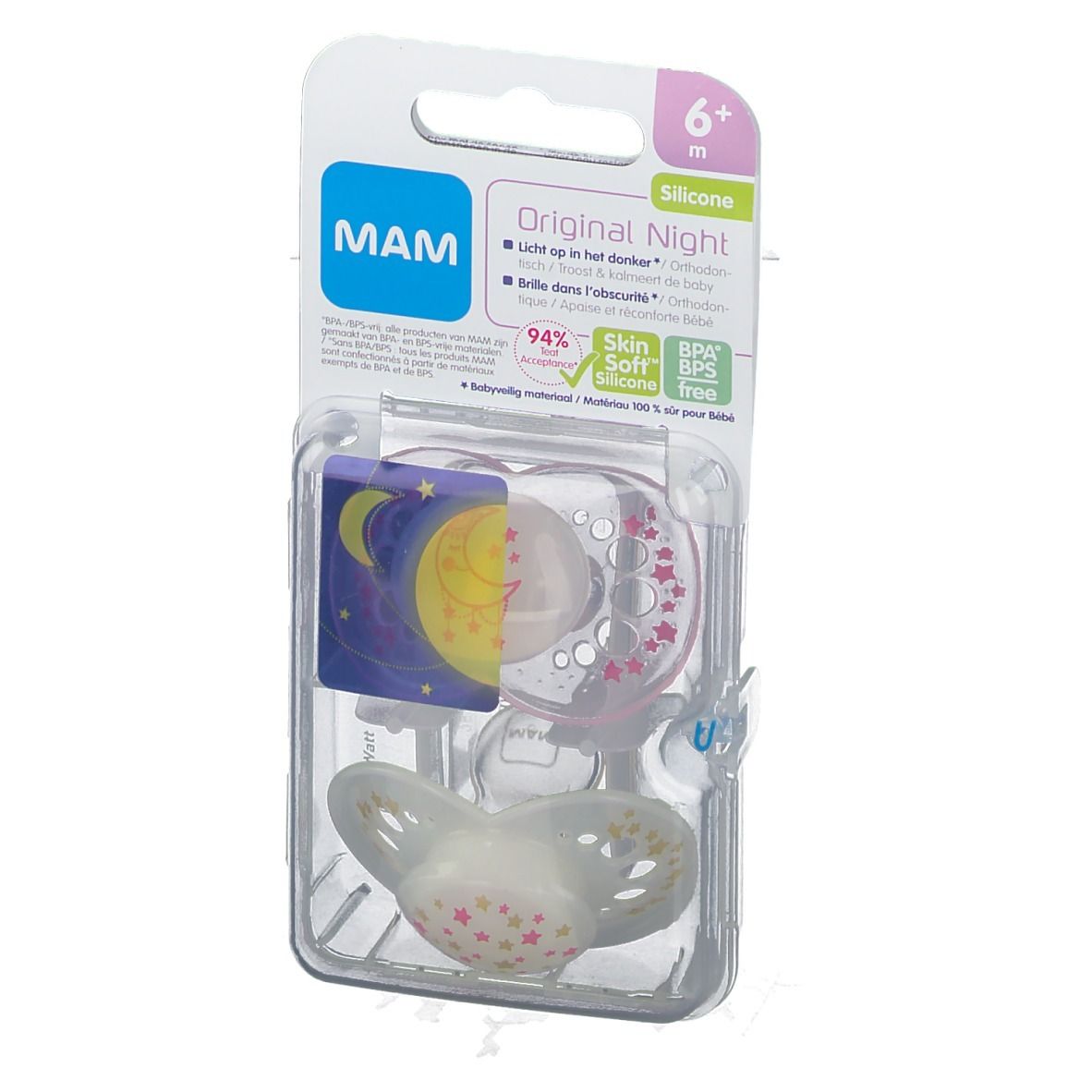 Tétines MAM Silicone Lot De 4 - Taille 2 (4 Mois+) - Forme Symétrique - Débit Régulier - Sans BPA