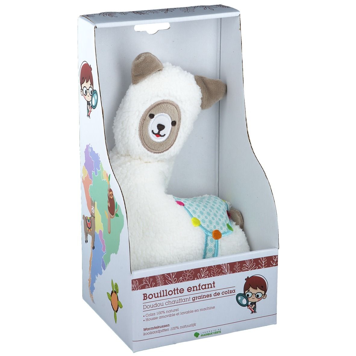 Laboratoires Marque Verte Doudou chauffant graines de colza Lama