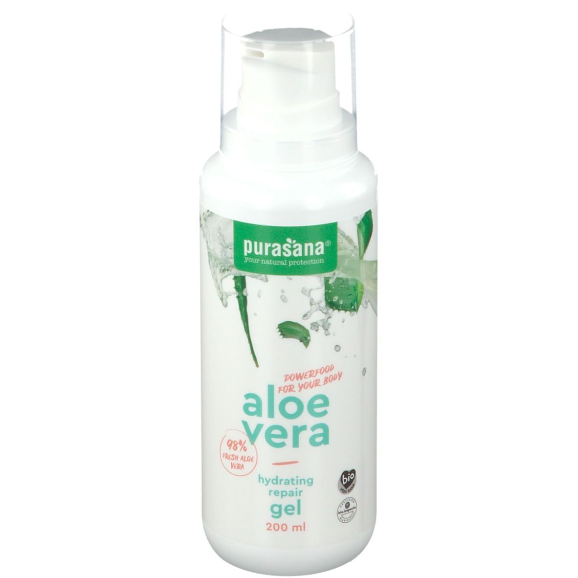Purasana Aloe Vera Gel hydratant et réparateur Bio