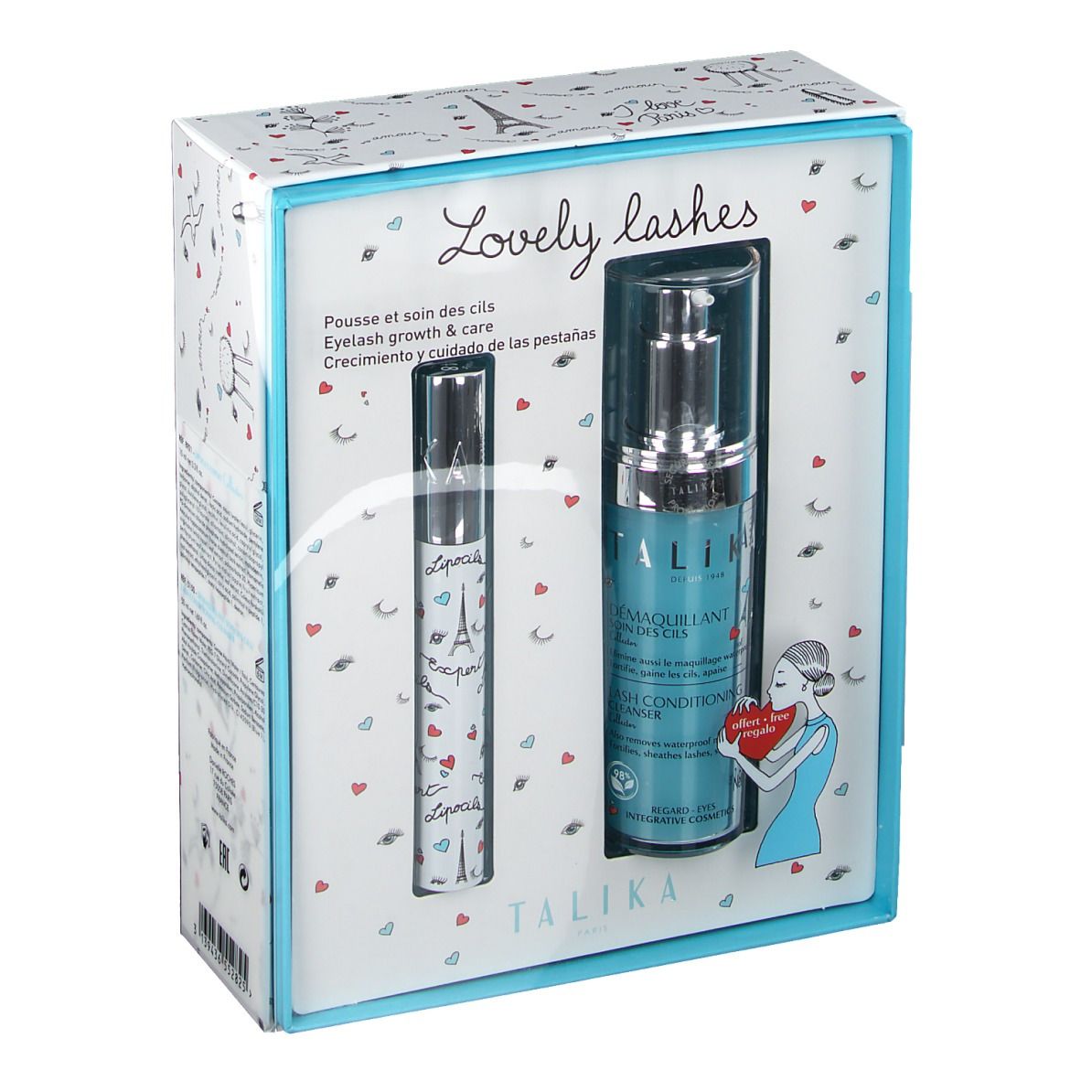 Talika Lovely Lashes Coffret Lipocils Expert + Démaquillant Soin des Cils