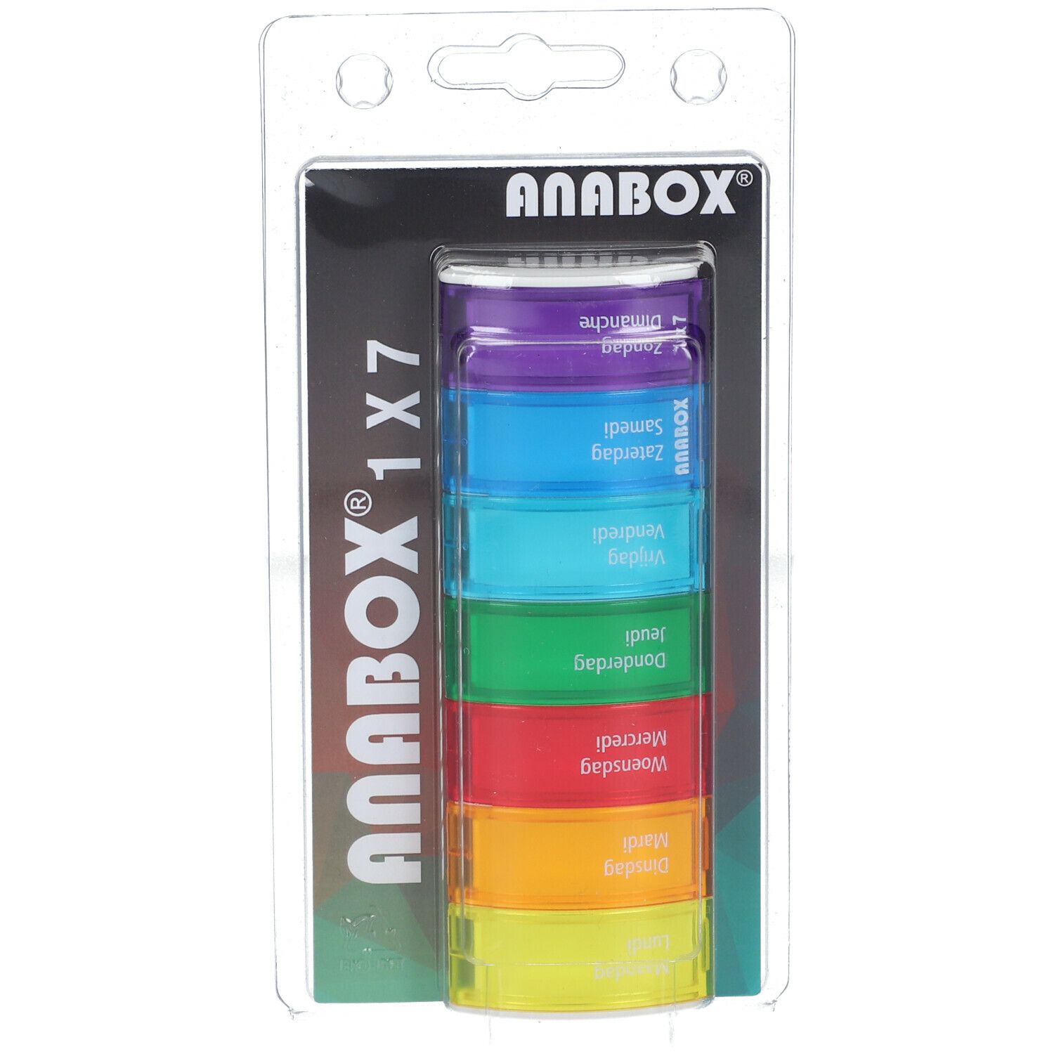 Anabox® 1x7 Pilulier Rainbow