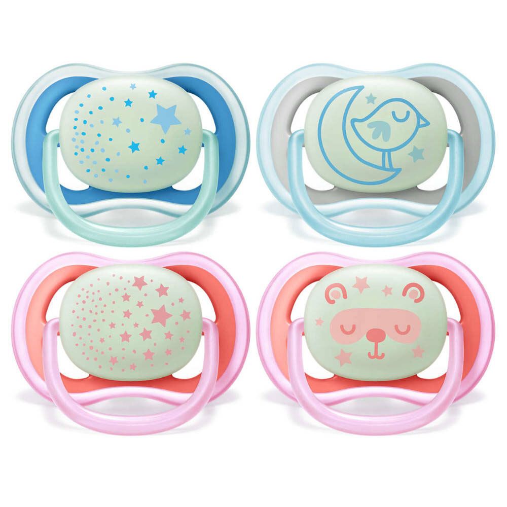 Avent Sucette Ultra Air Night 6-18 Mois (Couleur non sélectionnable)