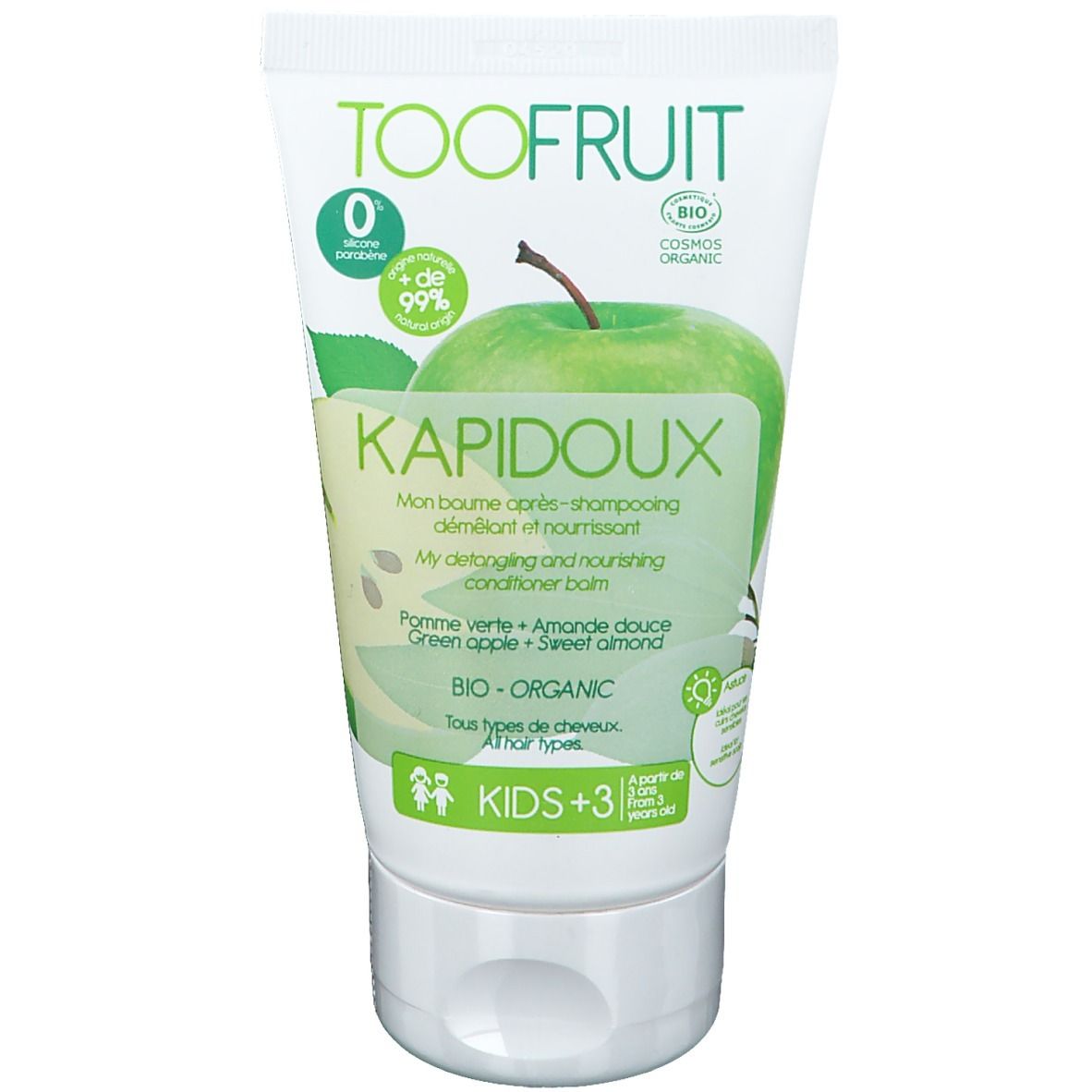 Toofruit Kapidoux Baume Après-shampoing Kids Pomme verte - Amande douce bio