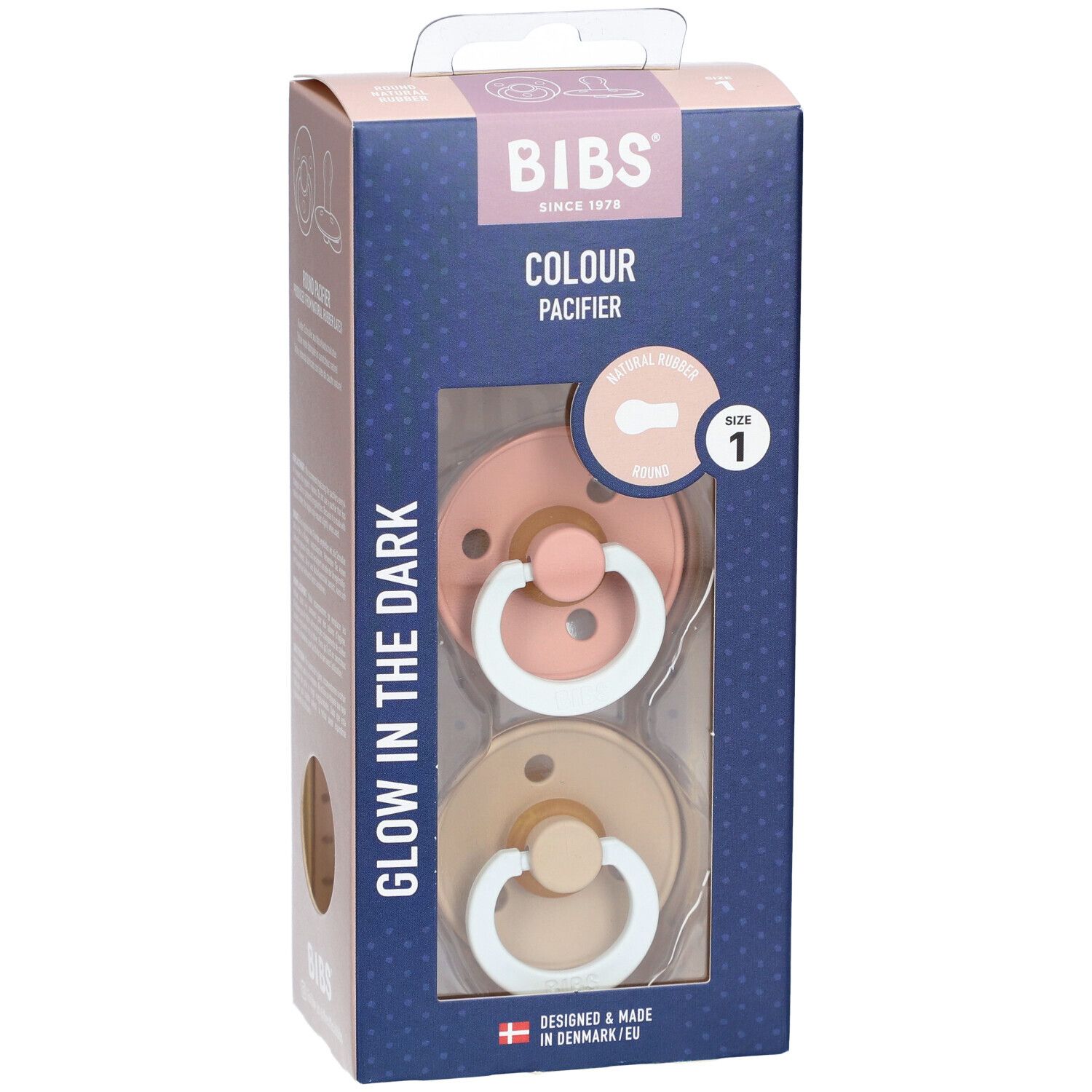 BIBS® BIBS COLOUR Glow in the Dark Vanilla Blush 06 mois shop