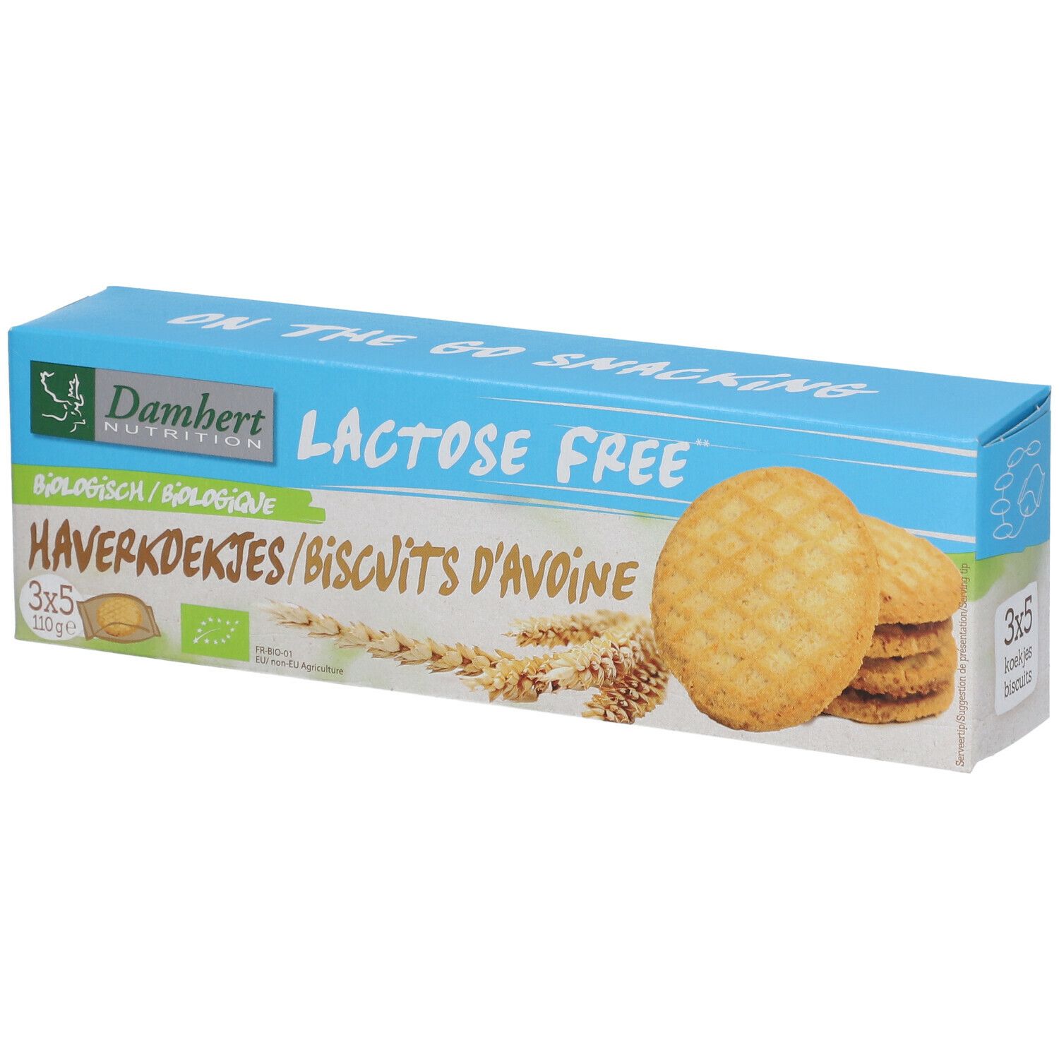 Damhert Lactose Free Biscuits d’avoine BIO