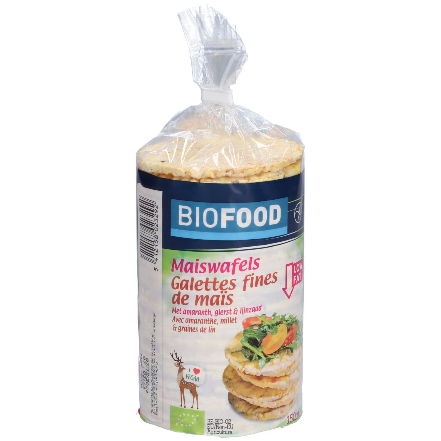 Biofood Galettes fines de maïs avec graines de lin
