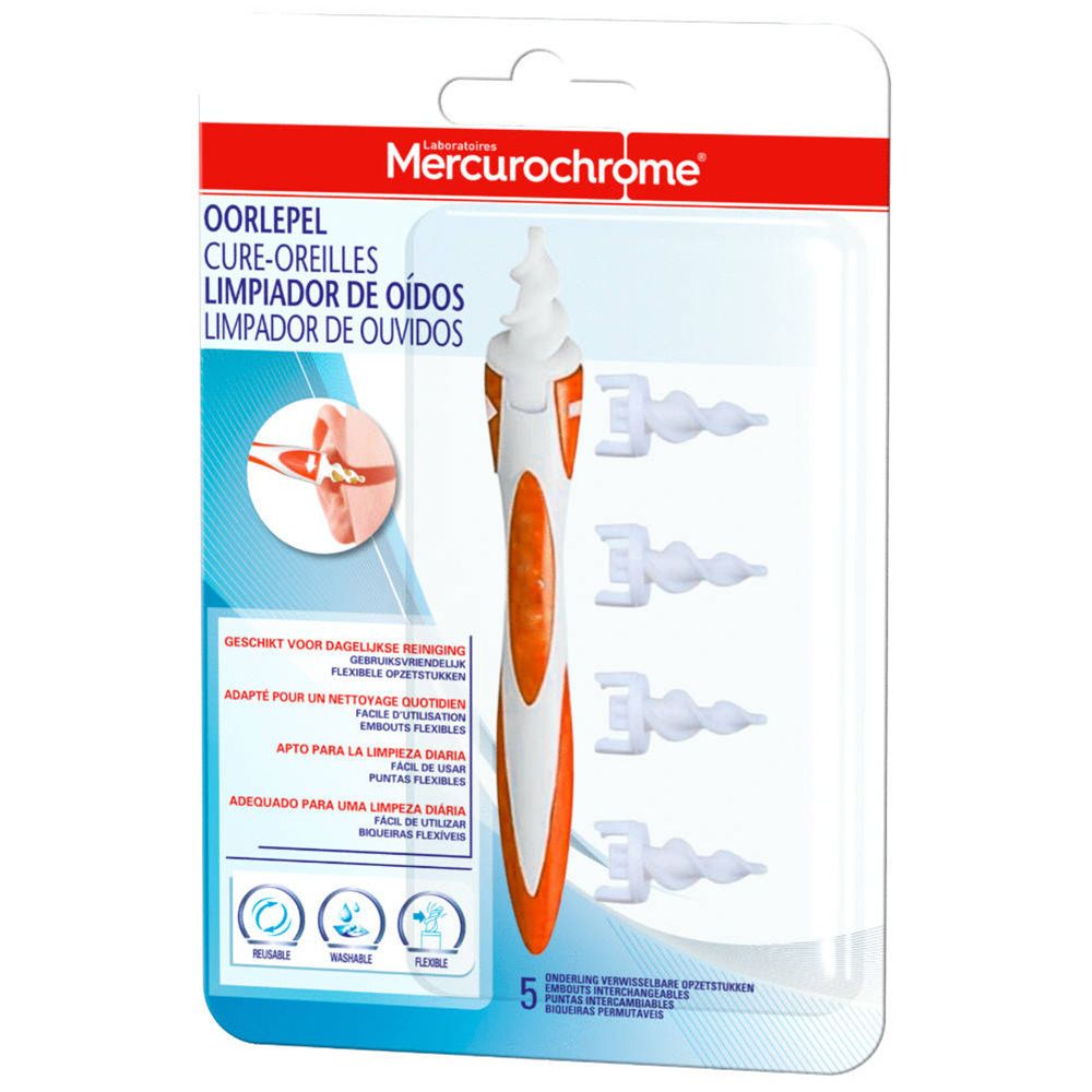 Mercurochrome® Cure-Oreilles + Embouts Interchangeables