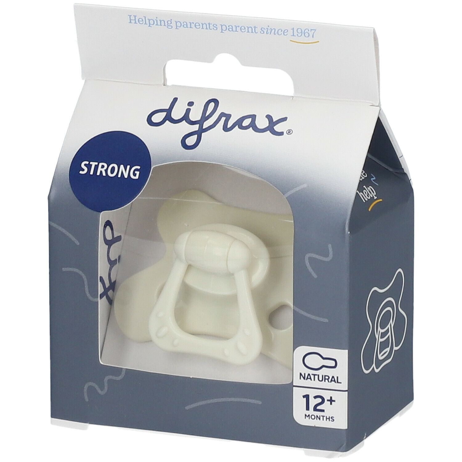 Difrax® Sucette Natural +12 Mois - Popcorn (Couleur non sélectionnable)