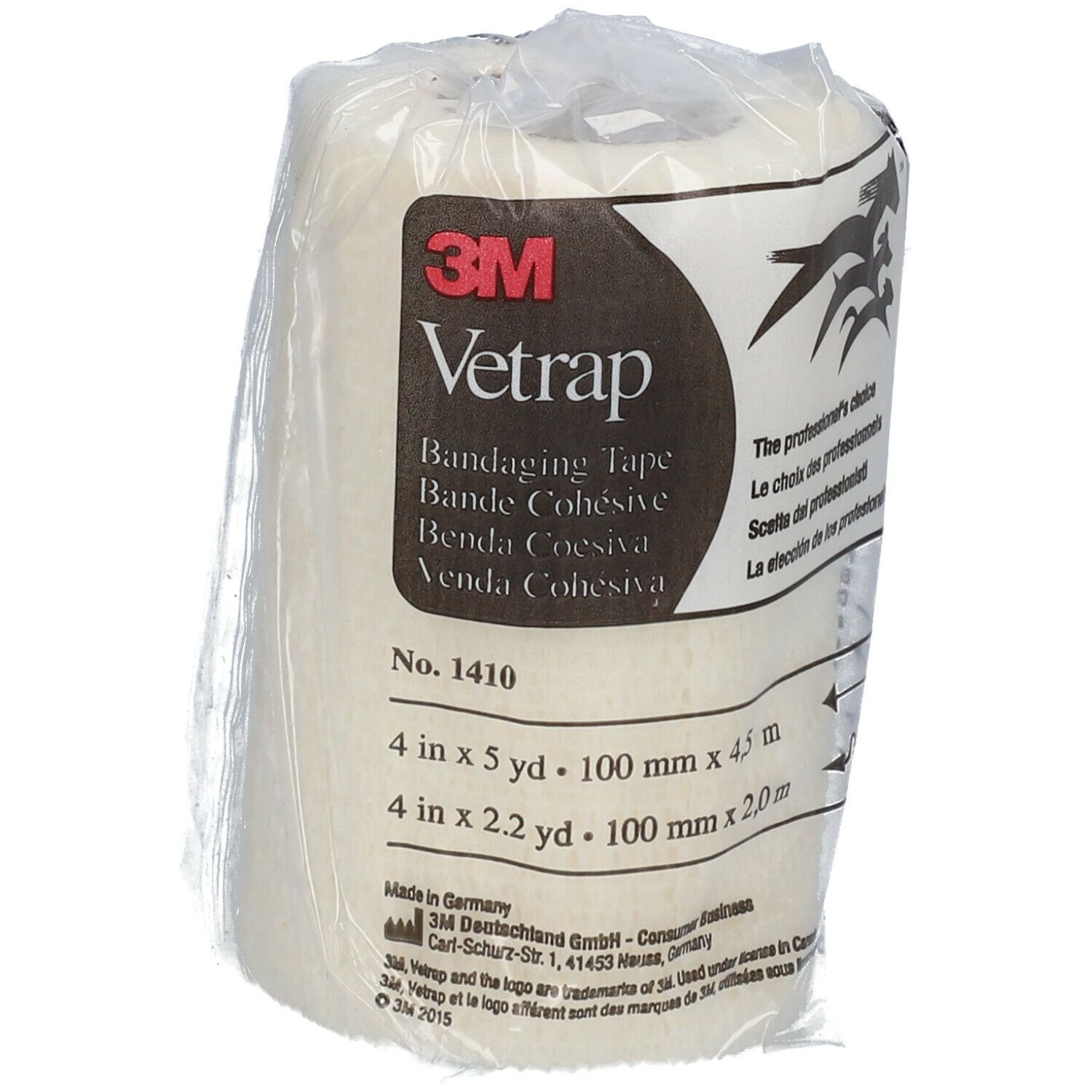 3M™ Vetrap™ Bande cohésive de contention Blanc 10 cm x 4,5 m