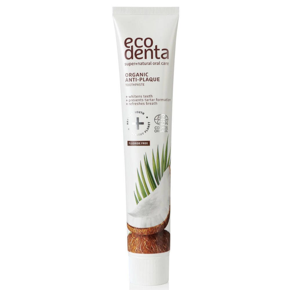 Ecodenta Organic Anti-Plaque Dentifrice Huile de Noix de Coco Bio