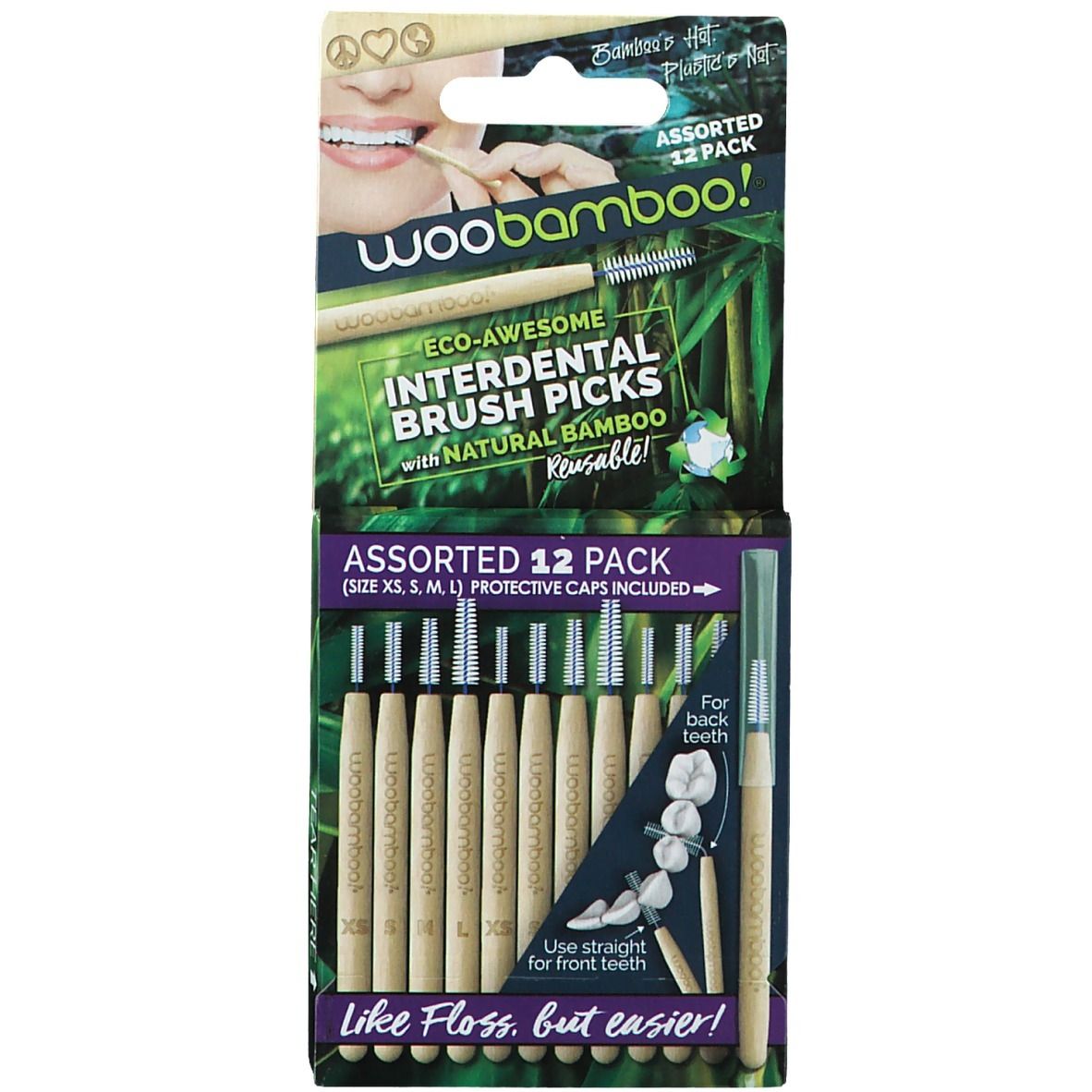 WooBamboo® Brossettes interdentaires en bambou mix