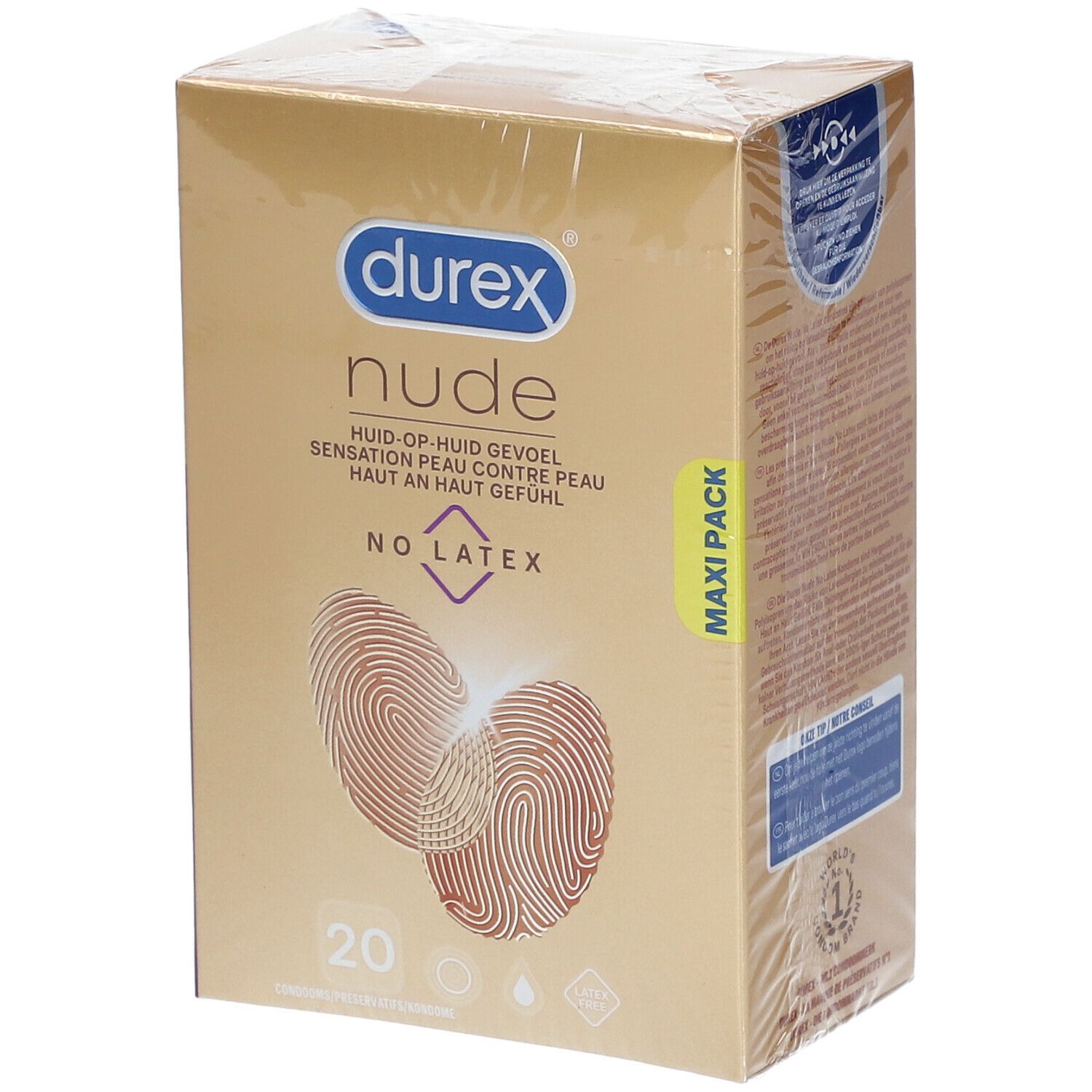durex® Nude Préservatifs Sans Latex Sensation Peau contre Peau