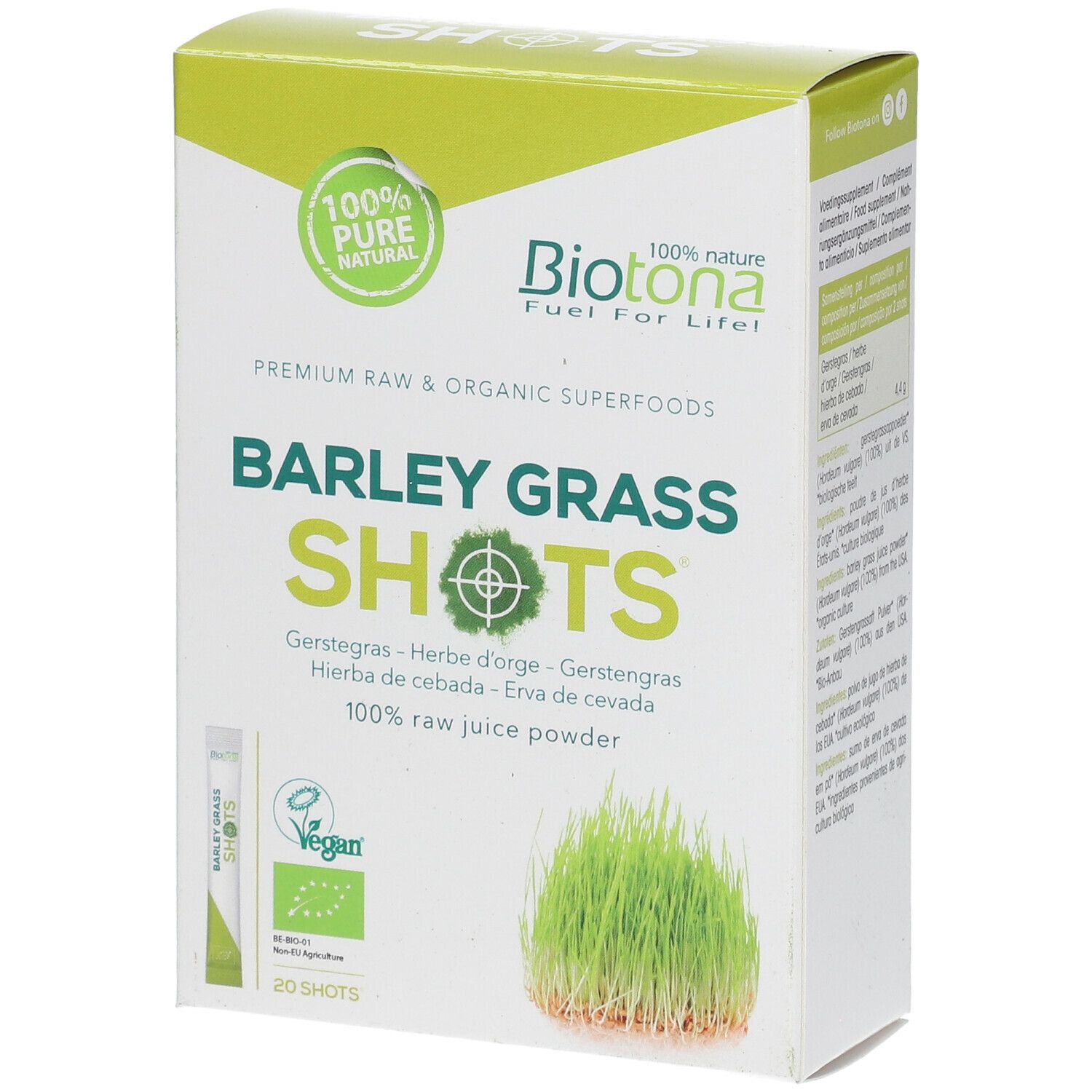 Biotona Barley Grass Raw Shots Bio