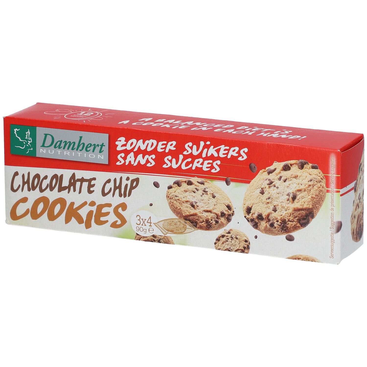 Damhert Sans sucres Chocolate chip cookies
