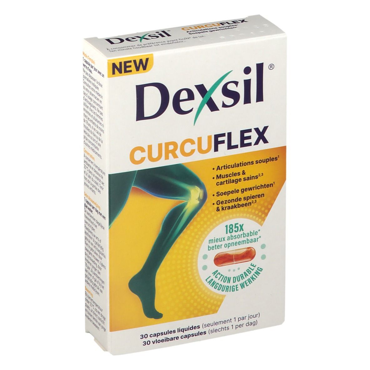 DexSil® CurcuFlex - Articulations souples, Muscles et cartilages sains, avec Curcuma