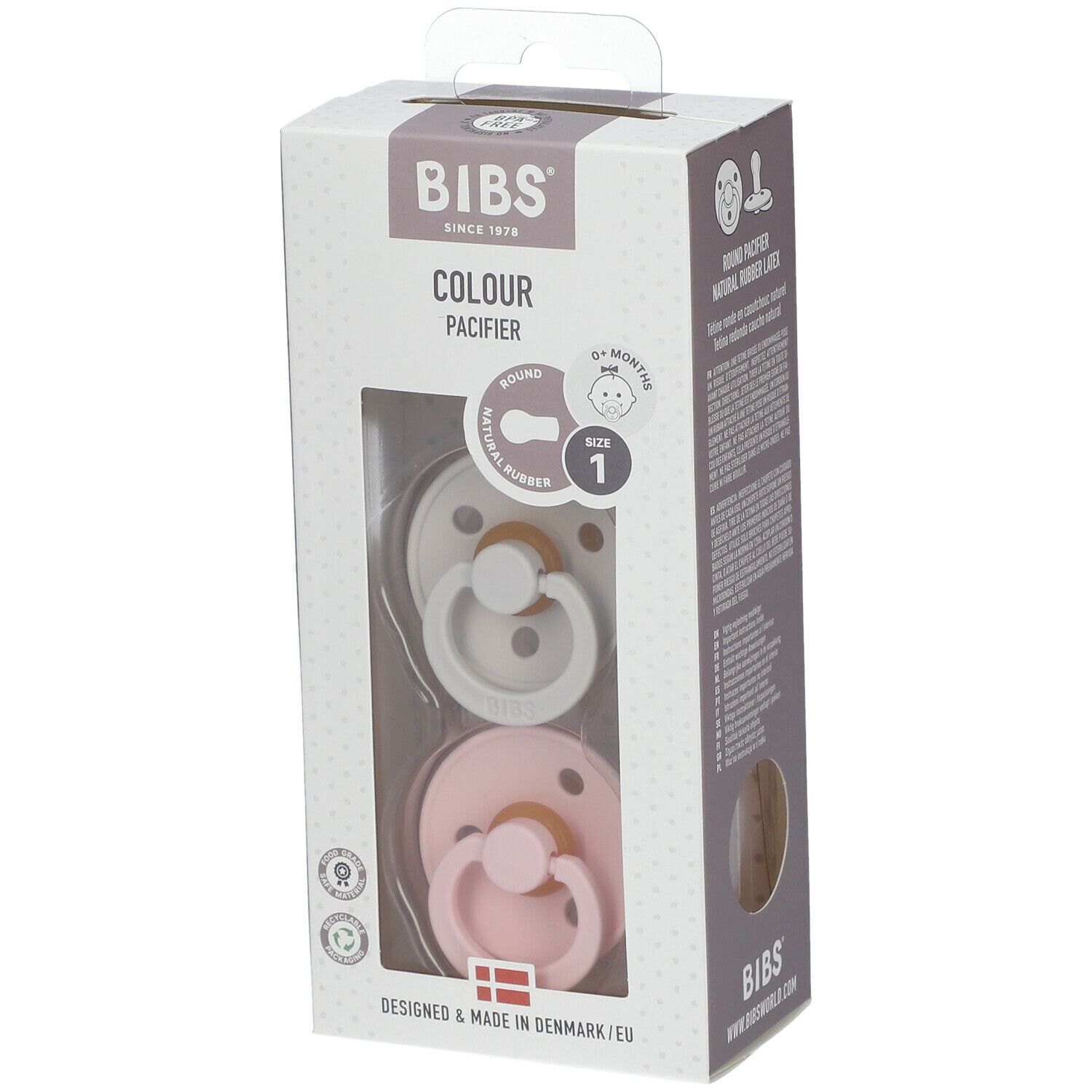 Bibs® Bibs Couleur Tétines Noisette - Fleur 0 - 6 mois Taille 1