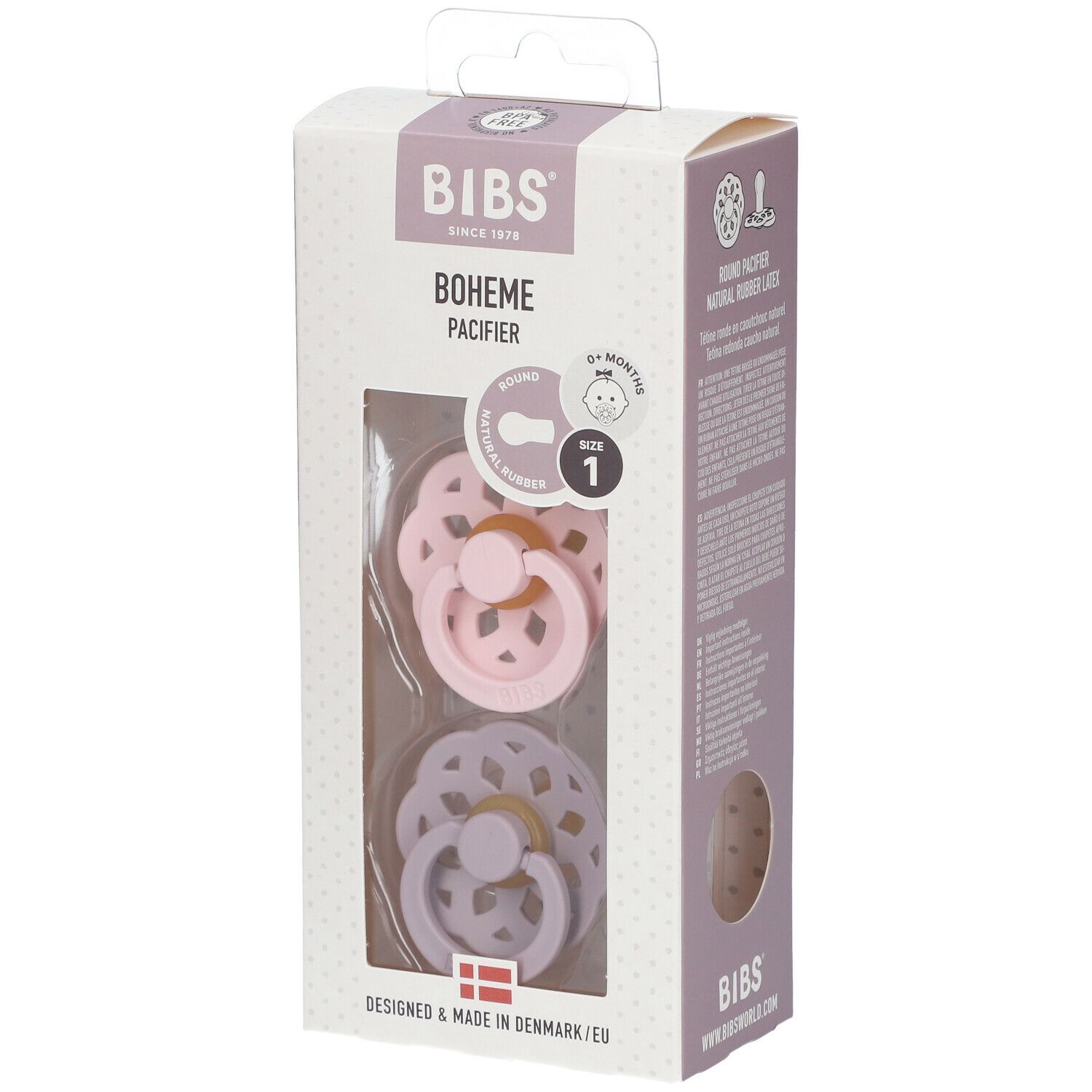 Bibs® Bibs Boheme Tétines Fleur - Lilas 0 - 6 mois Taille 1