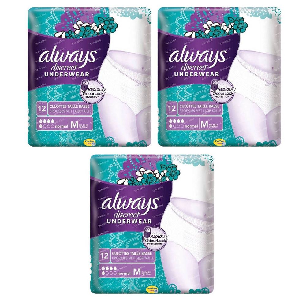 Always Discreet Incontinence Pants Medium Taille Basse
