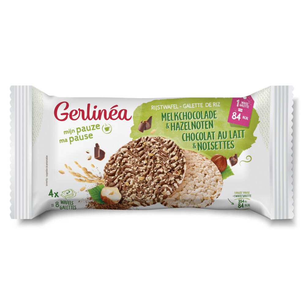 Gerlinéa Galettes de riz au chocolat au lait et noisettes
