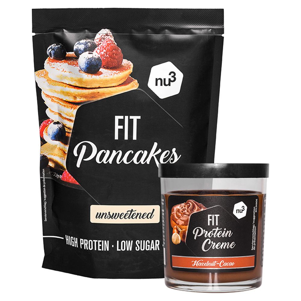 nu3 Fit Pancakes + Fit Protein Creme noisette-chocolat