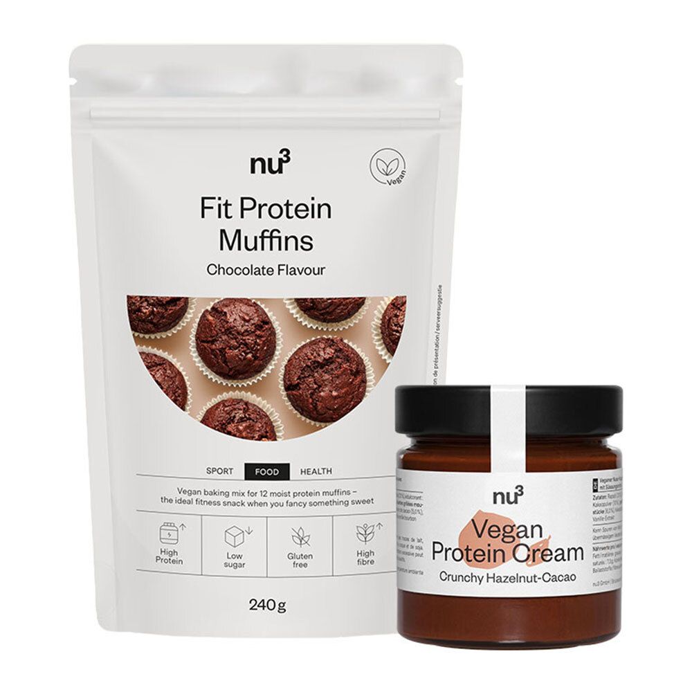 nu3 Fit Vegan Crème + Fit Protein Muffins
